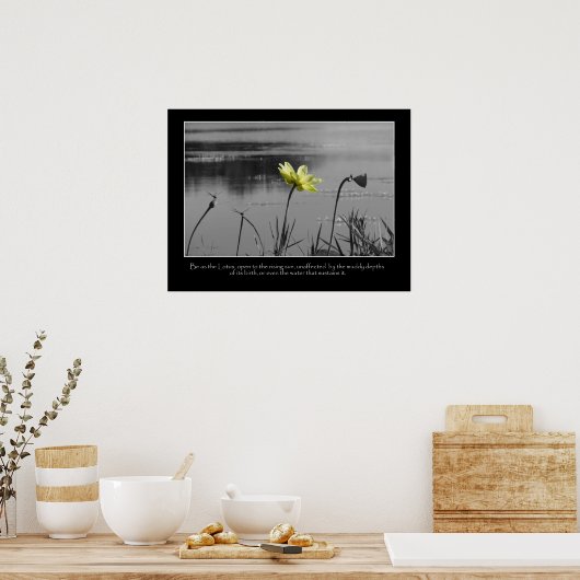 ハスとトンボのポスやる気を起こさせるター ポスター (キッチン)