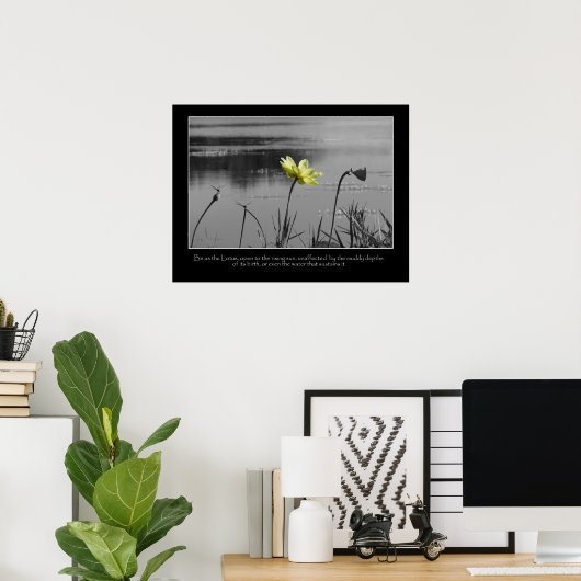 ハスとトンボのポスやる気を起こさせるター ポスター (ホームオフィス)