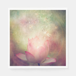 ハスとトンボの紙ナプキン スタンダードランチョンナプキン