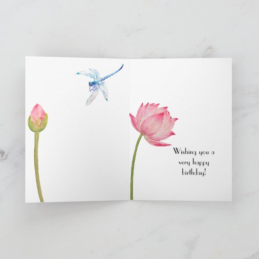 ハスとトンボ カード (内部)