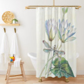 ハスとトンボ シャワーカーテン