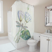 ハスとトンボ シャワーカーテン (インサイチュ)