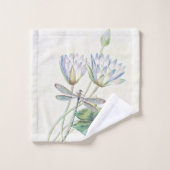 ハスとトンボ バスタオルセット (ウォッシュタオル)