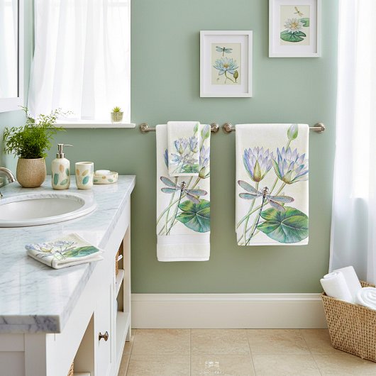 ハスとトンボ バスタオルセット