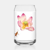 ハスとバッタ ガラス缶 (正面)