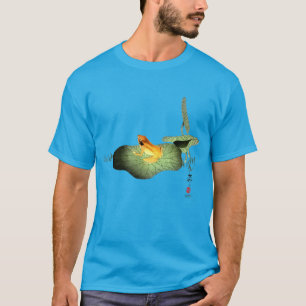 ハスの上の黄色いカエル Tシャツ