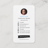 ハスの実とサボテンのパターン | 名刺 (裏面)