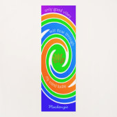 ハスの花と名前が付いた唯一の良い雰囲気 ヨガマット (正面)