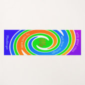 ハスの花と名前が付いた唯一の良い雰囲気 ヨガマット (正面(横))