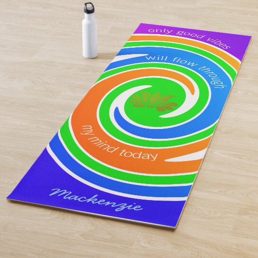 ハスの花と名前が付いた唯一の良い雰囲気 ヨガマット (インサイチュ)