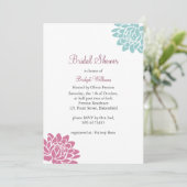 ハスの花のブライダルシャワーへの招待 招待状 (スタンド正面)