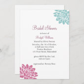 ハスの花のブライダルシャワーへの招待 招待状 (正面/裏面)