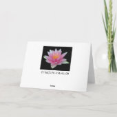 ハスの花の白いグリーティングカード カード (裏面)