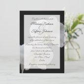 ハスの花の結婚式招待状 -- 白いハスの花 招待状 (スタンド正面)