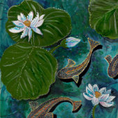 ハスの花の縁 レギンス