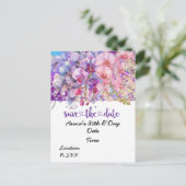 ハスの花の誕生日　保存日付のポストカード ポストカード (スタンド正面)