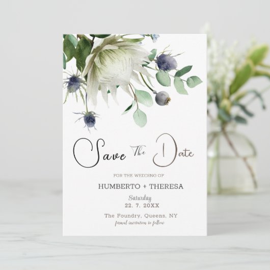 ハスの花のSave The Dateテンプレート セーブザデート (スタンド正面)