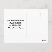 ハスの花のSave The Date ポストカード (裏面)