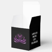 ハスの花は紺色、背景パーソナライズされた、 フェイバーボックス (オープン)