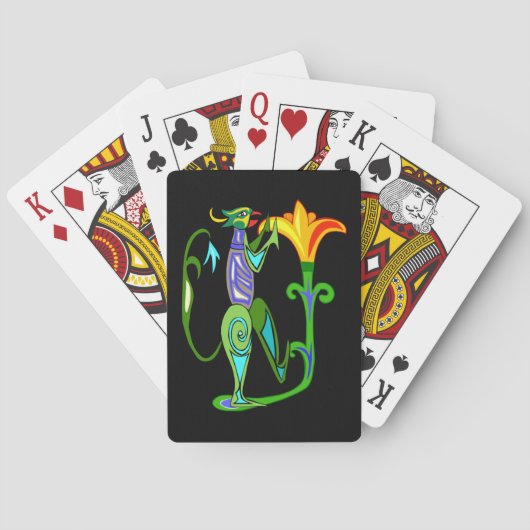 ハスの花を使ったエジプトのトランプ トランプ (裏面)