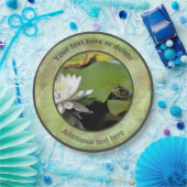 ハスの花を愛するカエルパーソナライズされたパーティー ペーパープレート (パーティー)