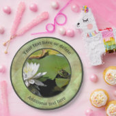 ハスの花を愛するカエルパーソナライズされたパーティー ペーパープレート (パーティー)