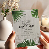 ハスの花サファリ レオパード柄のエンゲージメントカード 招待状