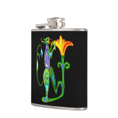 ハスの花フラスコを使ったエジプト美術 フラスク (左)