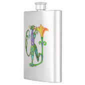 ハスの花フラスコを使ったエジプト美術 フラスク (左)