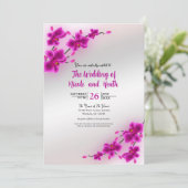 ハスの花 エレガントな花のウェディング招待状 招待状 (スタンド正面)