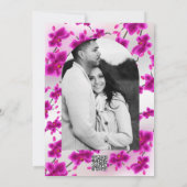 ハスの花 エレガントな花のウェディング招待状 招待状 (裏面)