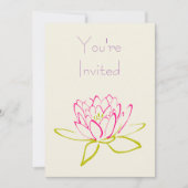 ハスの花 / スイレン パーティー 招待状 (正面)