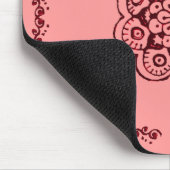 ハスの花（ヘナ）（赤） マウスパッド (コーナー)