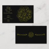 ハスの花（ヘナ）(金ゴールド) 名刺 (正面/裏面)