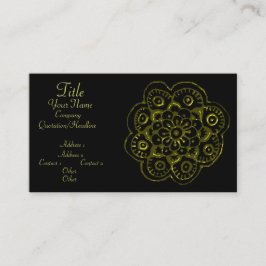 ハスの花（ヘナ）(金ゴールド) 名刺