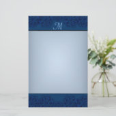 ハスの花(ヘナ)(青) 便箋 (スタンド正面)