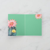 ハスの花、 多肉植物、 サボテンの花、 アレンジメント カード (内部)