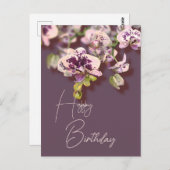 ハスの花 熱帯の花 楽しい誕生日      ポストカード (正面/裏面)