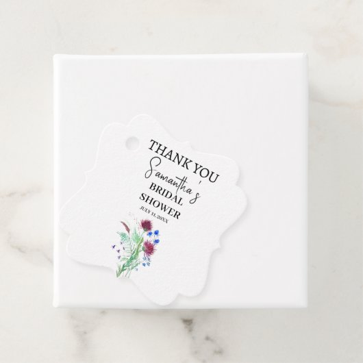 ハスの花 紫の花 スコットランドのボヘミアンスタイルの結婚前お祝いパーティー フェイバータグ (インサイチュ)