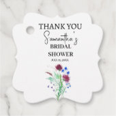 ハスの花 紫の花 スコットランドのボヘミアンスタイルの結婚前お祝いパーティー フェイバータグ (正面)