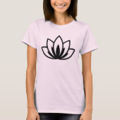 ハスの花(黒) Tシャツ (正面)