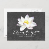 ハスエレガントフラワーシャルボードサンキュー ポストカード (正面/裏面)