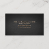 ハスエレガントフラワーパステル金ゴールド 名刺 (裏面)