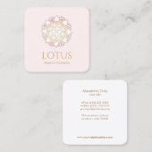 ハスエレガントフラワーマンダラ名刺 スクエア名刺 (正面/裏面)