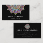 ハスエレガントフラワーロゴヨガマンダラ 名刺 (正面/裏面)