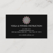 ハスエレガントフラワーロゴヨガマンダラ 名刺 (裏面)