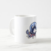 ハスキイン宇宙子犬の恋人レトロ コーヒーマグカップ (正面左)