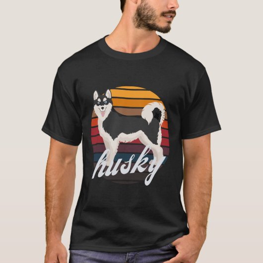 ハスキドッグレトロ Tシャツ (正面)