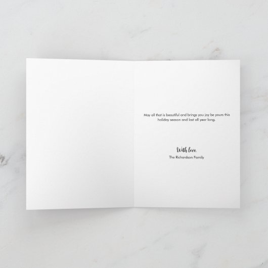 ハスキーおもしろいクリスマスハッピーホリデー シーズンカード (内部)