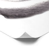 ハスキーおもしろいポスターハスキードッグプリントおもしろい犬顔 ポスター (角)